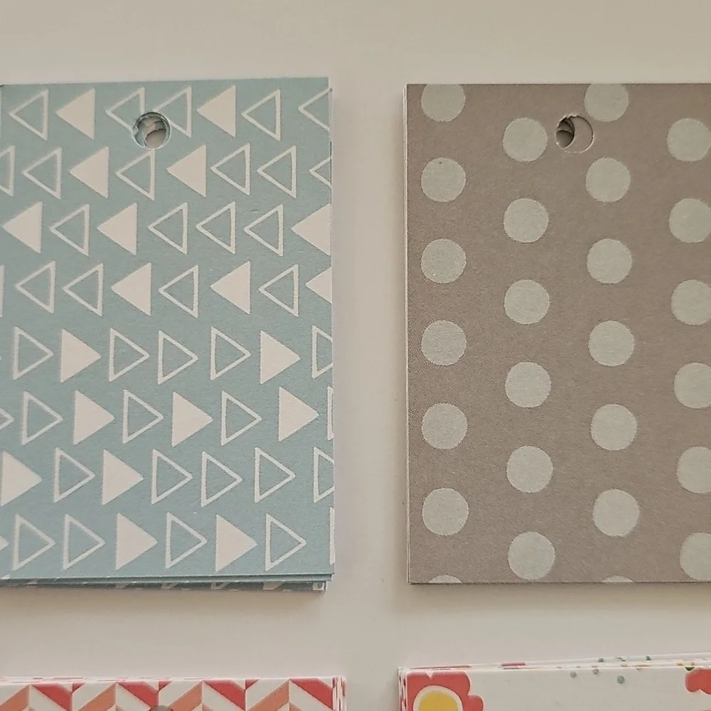 64 Colorful Hand Cut Cardstock Gift Tag Set